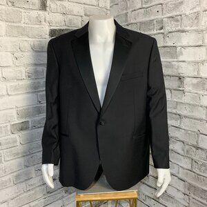 Vintage 90s Union Label Jack Victor Gable Tux Super 100's Wool Tuxedo Jacket